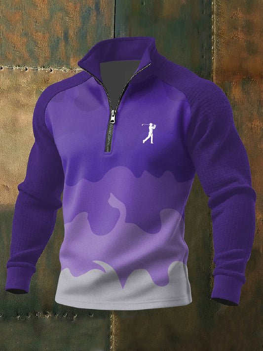 Men's Vintage Business Style Printed Casual Sweatshirt