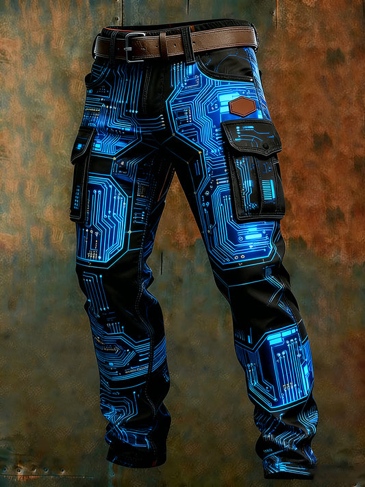 Men's Retro Business Style Casual Work Trousers