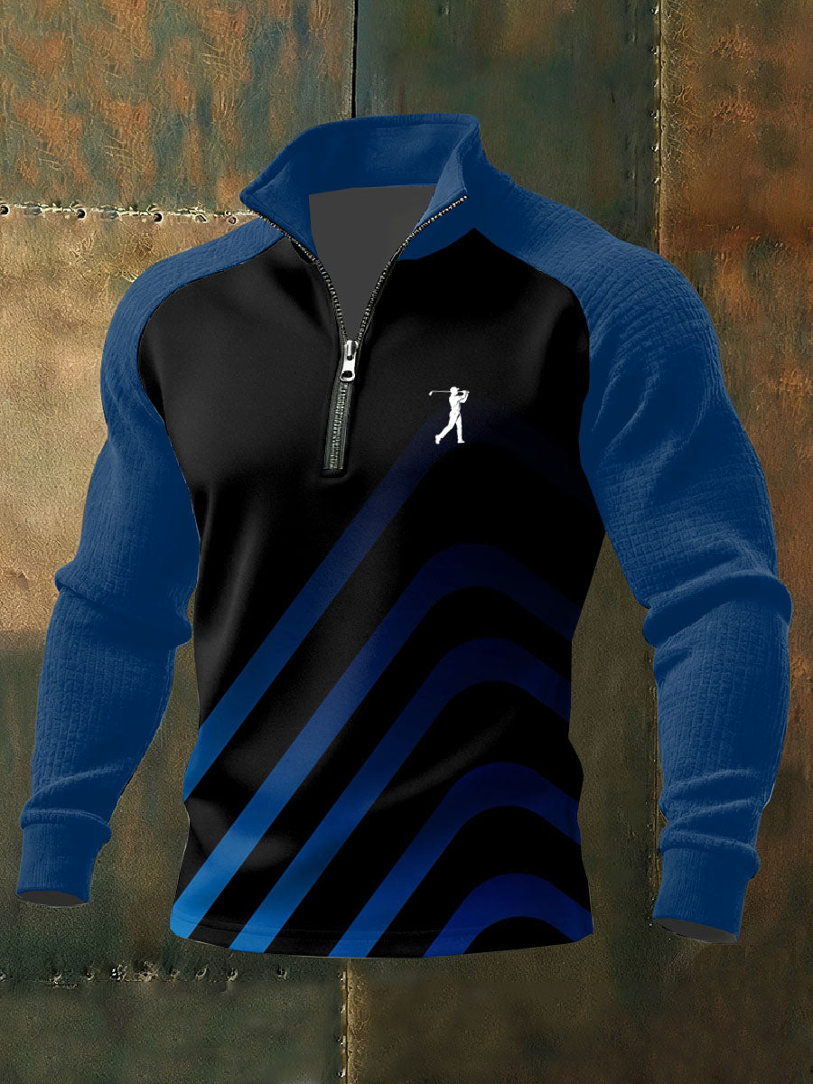 Men's Vintage Business Style Printed Casual Sweatshirt