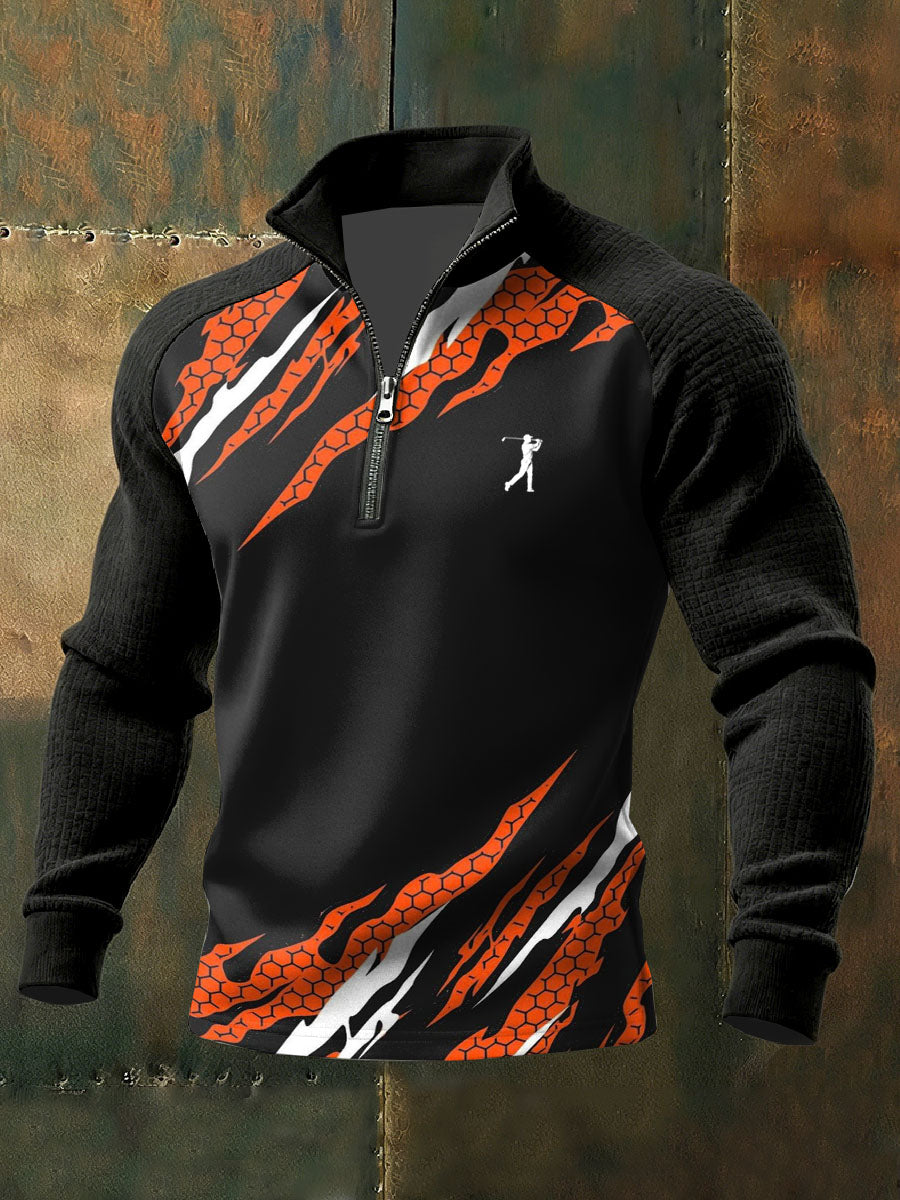 Men's Vintage Business Style Printed Casual Sweatshirt