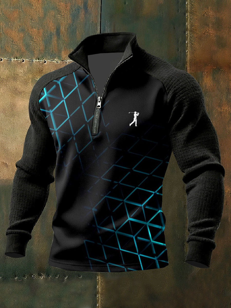 Men's Vintage Business Style Printed Casual Sweatshirt
