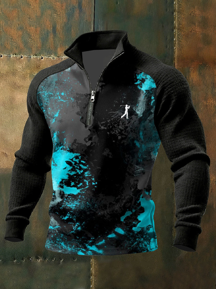 Men's Vintage Business Style Printed Casual Sweatshirt