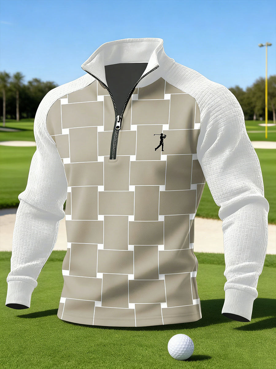 Men's Vintage Business Style Printed Casual Sweatshirt