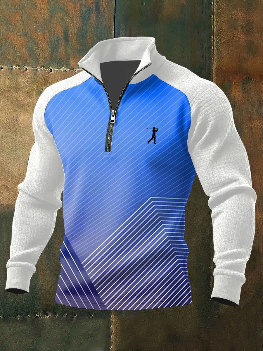 Men's Vintage Business Style Printed Casual Sweatshirt