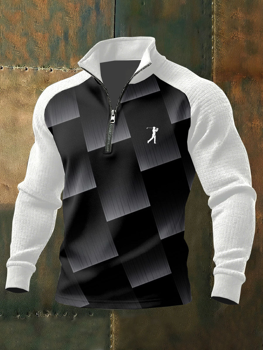 Men's Vintage Business Style Printed Casual Sweatshirt