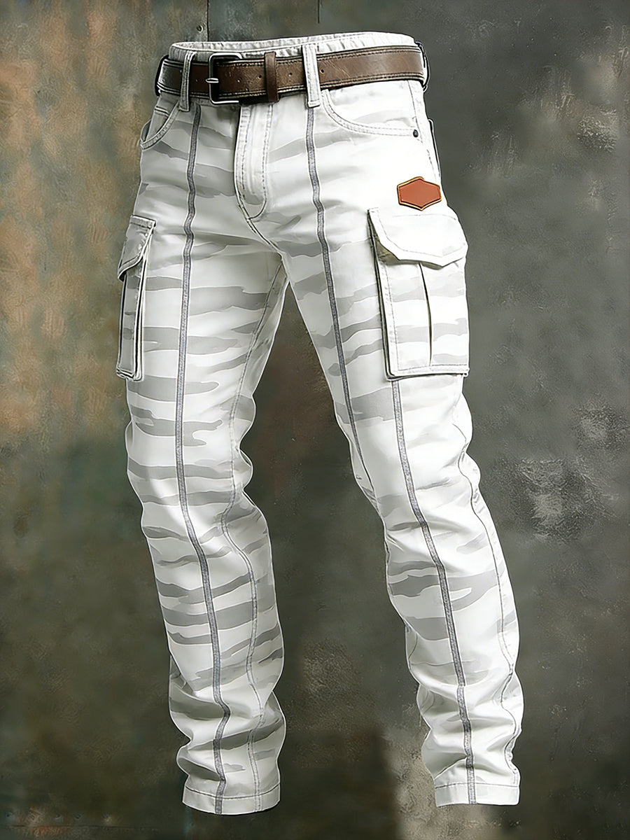 Men's Retro Business Style Casual Work Trousers