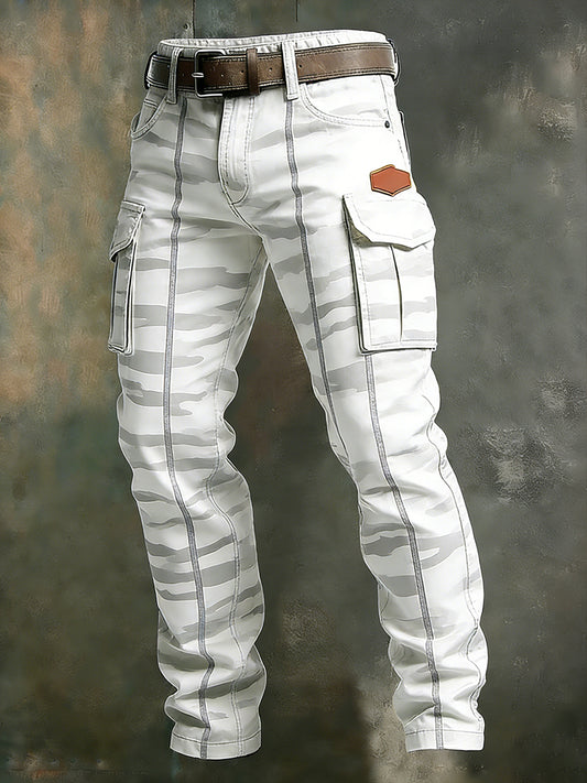 Men's Retro Business Style Casual Work Trousers