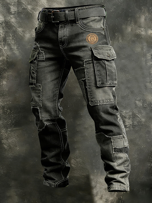 Men's Retro Business Style Casual Work Trousers