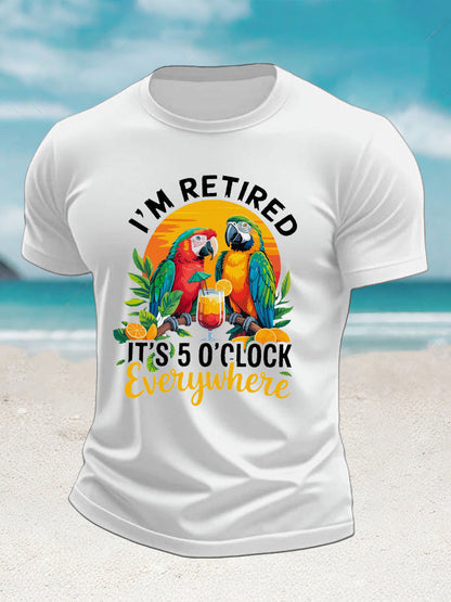 Men's Day imitation cotton short-sleeved T-shirt