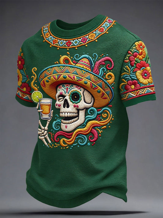 Men's Mexico Art Cinco De Mayo Printed T-shirt