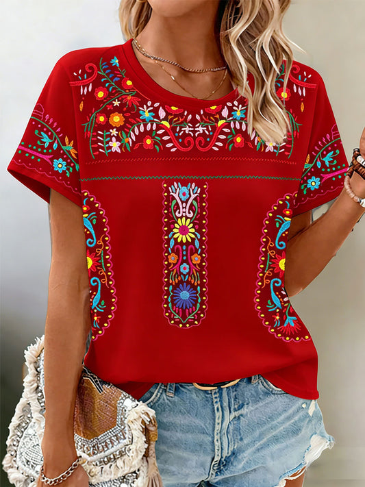 Women's Cinco de Mayo Print Casual T-Shirt