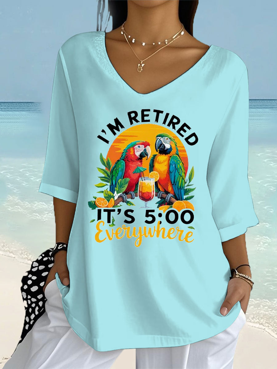 Women's Long Sleeve Printed Shirt