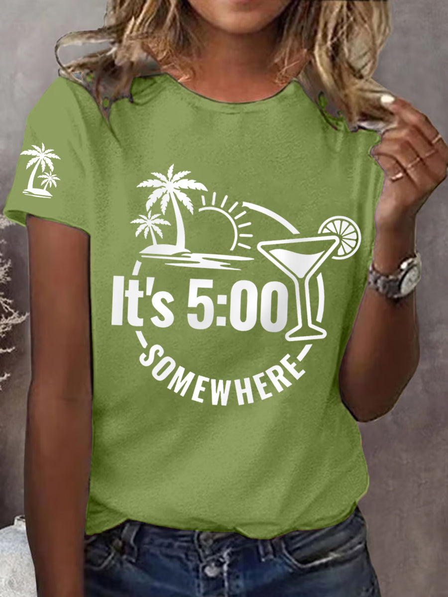 Women's  It‘s 5 O'clock Somewhere Casual Tee