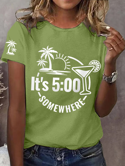 Women's  It‘s 5 O'clock Somewhere Casual Tee