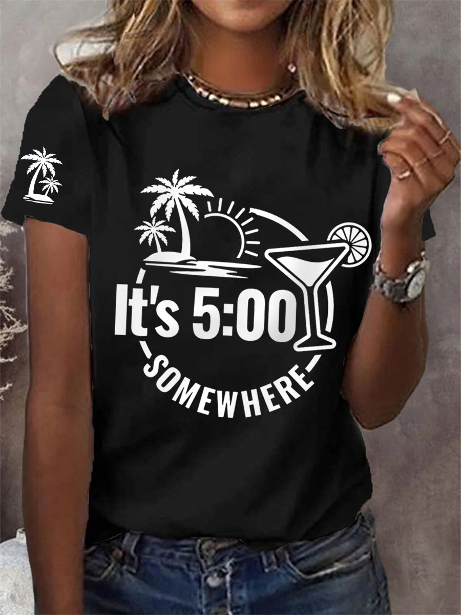 Women's  It‘s 5 O'clock Somewhere Casual Tee
