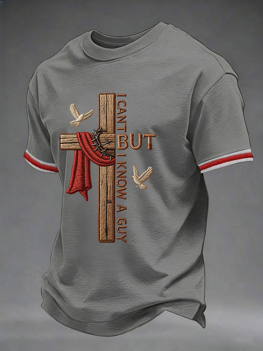 Men's 'I Can’t But I Know A Guy' Printed Casual T-Shirt