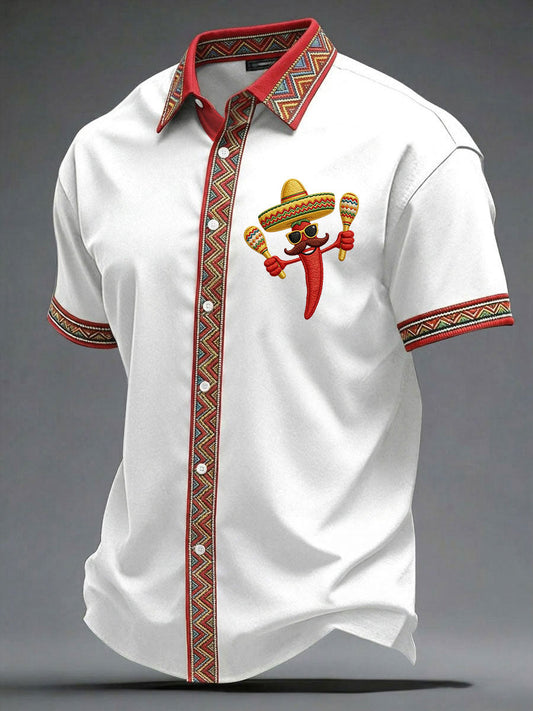 Men's Cinco de Mayo Printed Casual Shirt
