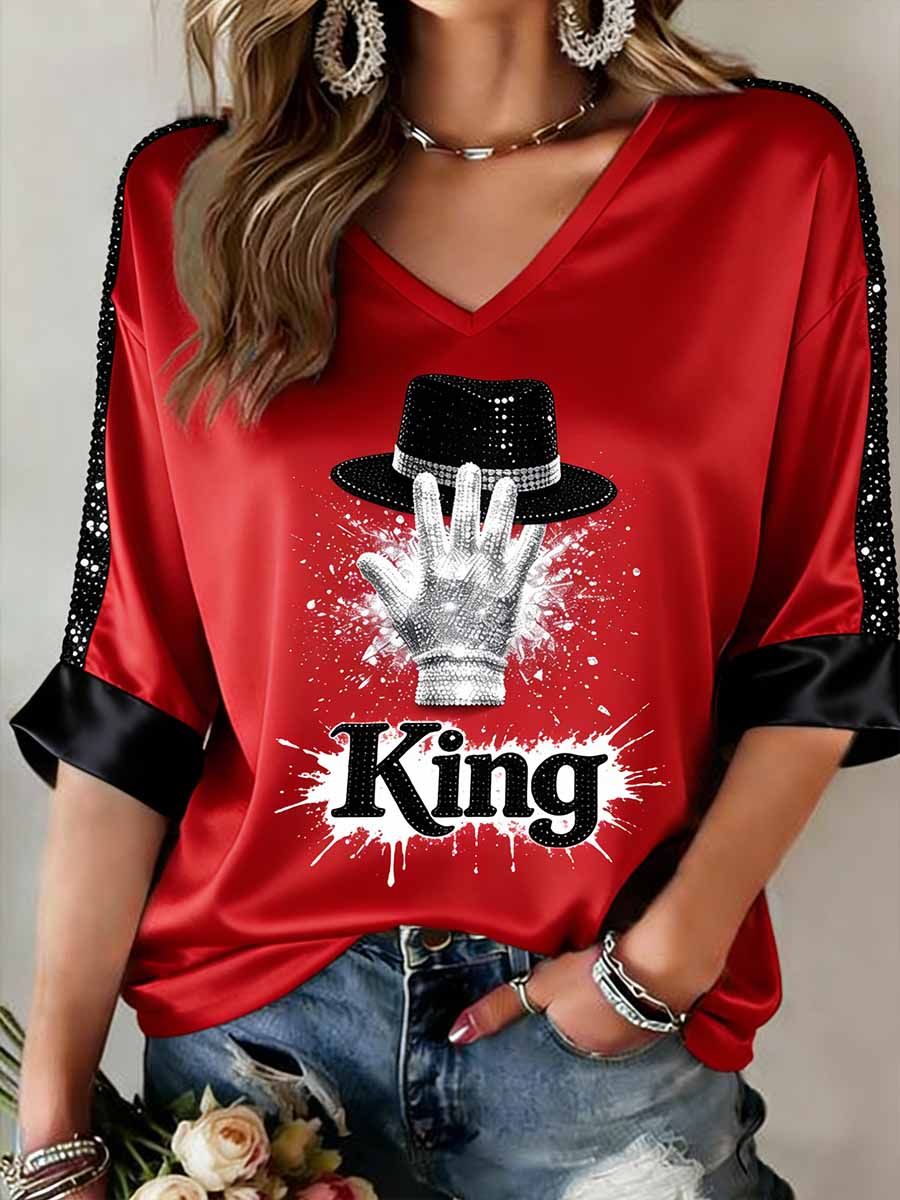 Women's Vintage Commemorative Printed T-Shirt