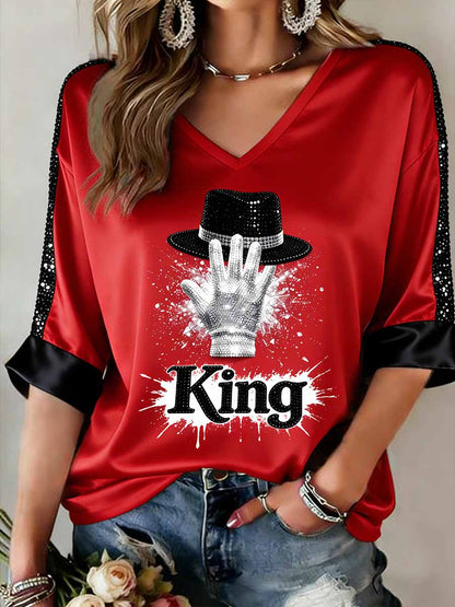 Women's Vintage Commemorative Printed T-Shirt