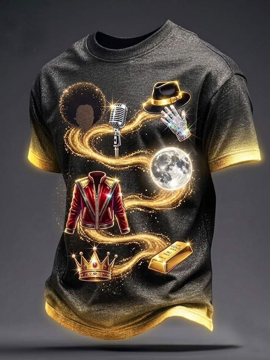 Men's Pop Music Character Short Sleeves T-shirt