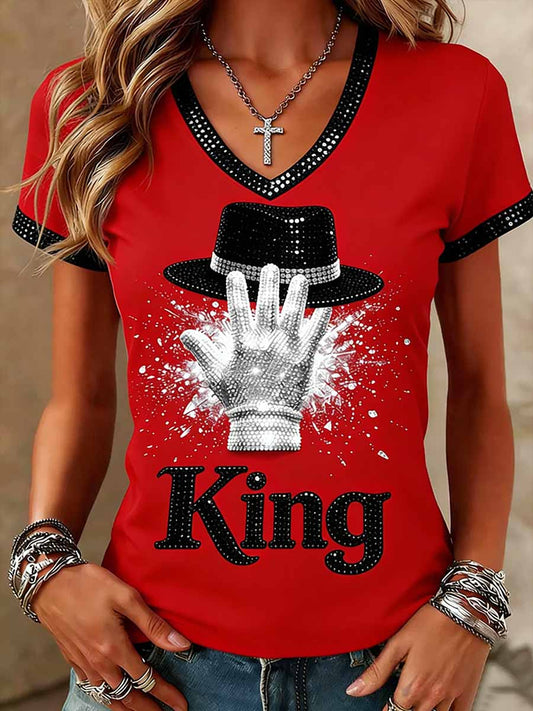 Women's Vintage Commemorative Printed T-Shirt