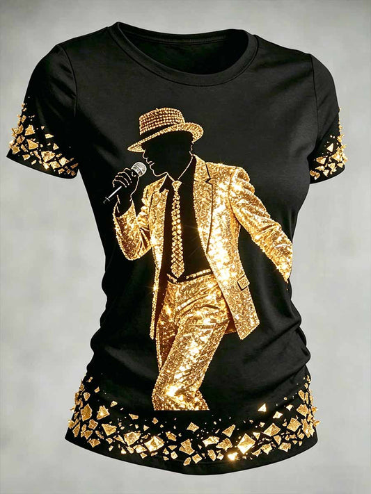 Women's Vintage Commemorative Printed T-Shirt