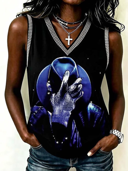 Women's Pop Music Inspired Vest Top