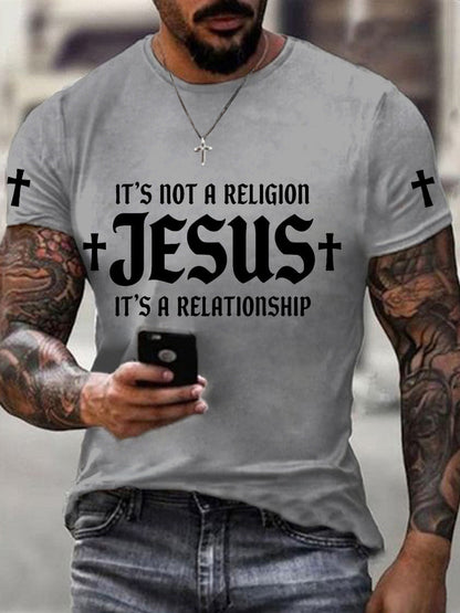 Men's It’s Not  A Religion It's A Relationship Print Tee