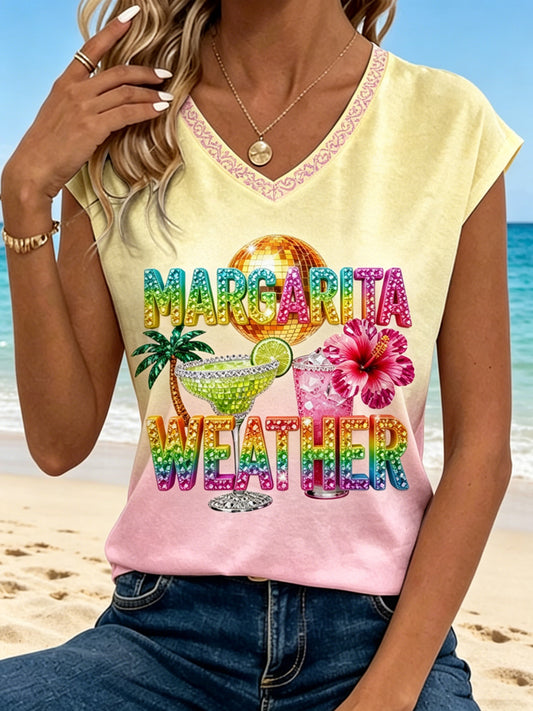 Women's Vacation Floral Printed Vest