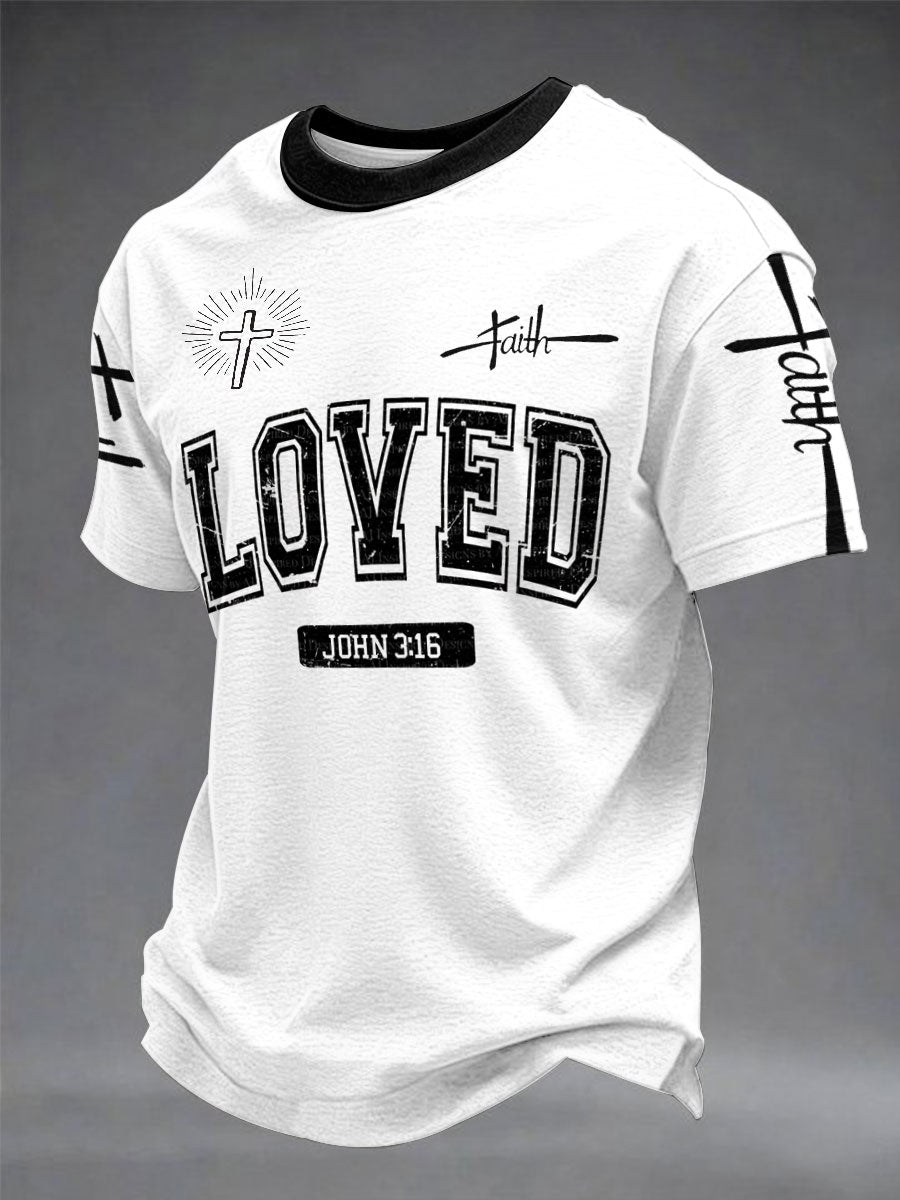 Men's Faith Print Casual T-Shirt