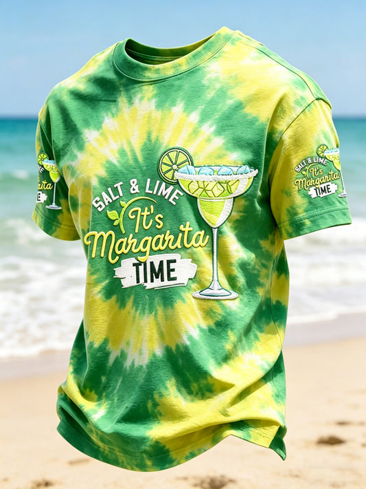 Men's Vacation Printed Vintage Fashion Loose Short Sleeve T-Shirt