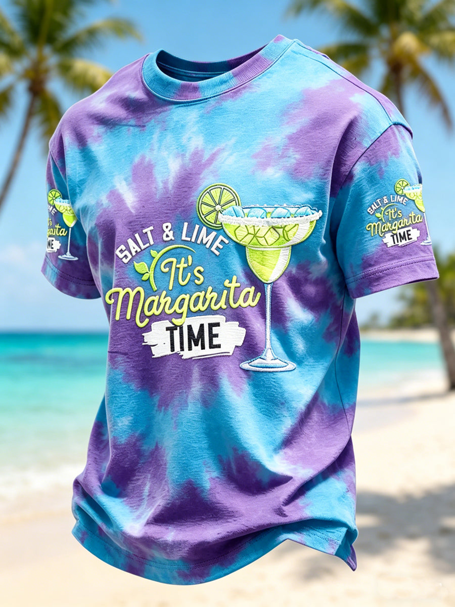 Men's Vacation Printed Vintage Fashion Loose Short Sleeve T-Shirt