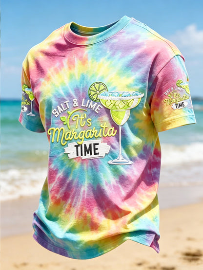 Men's Vacation Printed Vintage Fashion Loose Short Sleeve T-Shirt