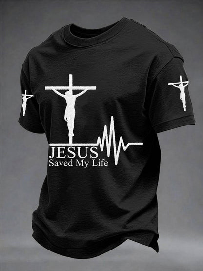 Men's Jesus Saved My Life Print Tee