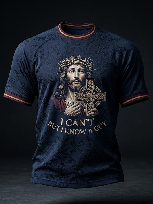 Men's I Can't But I Know A Guy Printed T-shirt