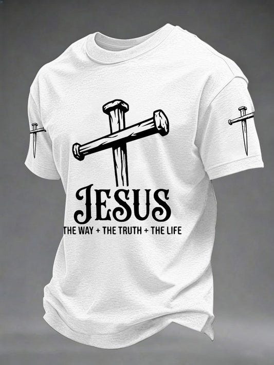 Men's Christian Cross Print Tee