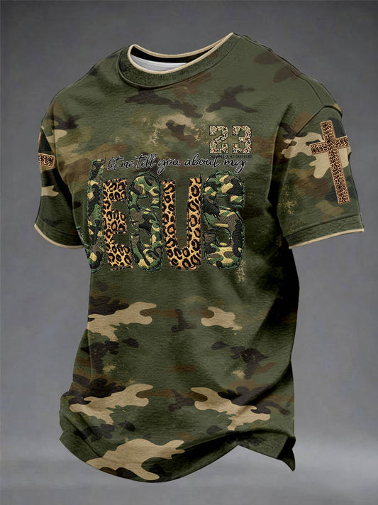 Men's Jesus Unisex Casual Short-Sleeve T-Shirt