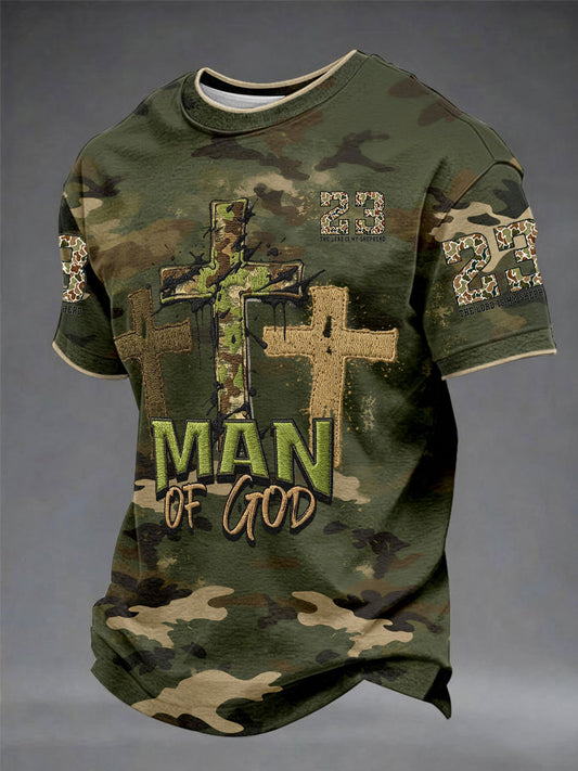 Men's "MAN OF GOD" Unisex Casual Short-Sleeve T-Shirt
