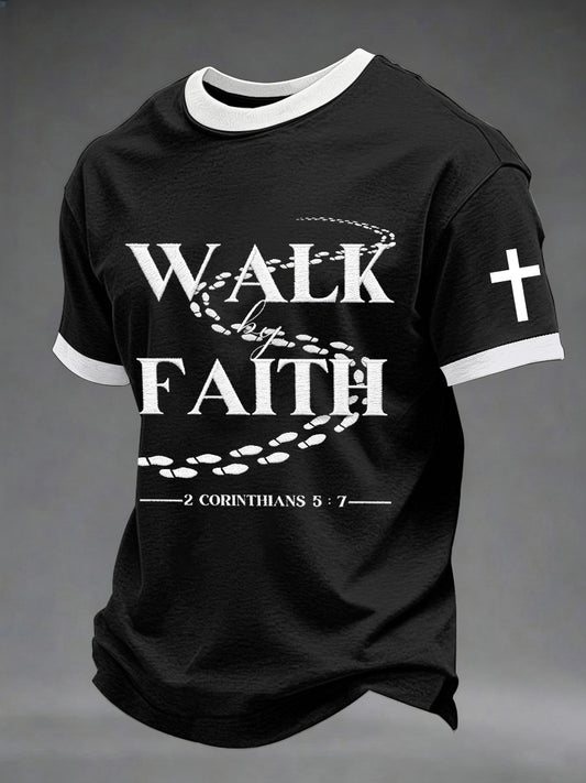 Men's Walk By Faith Print Tee