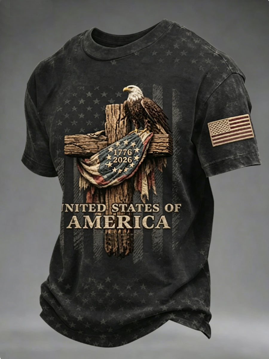 Men's UNITED STATES OF AMERICA 1776-2026 Independence Day FAITH Tee