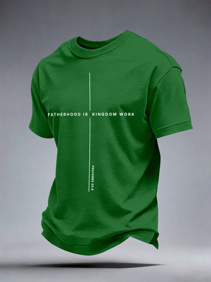 Men's Fatherhood is Kingdom Work Print T-Shirt