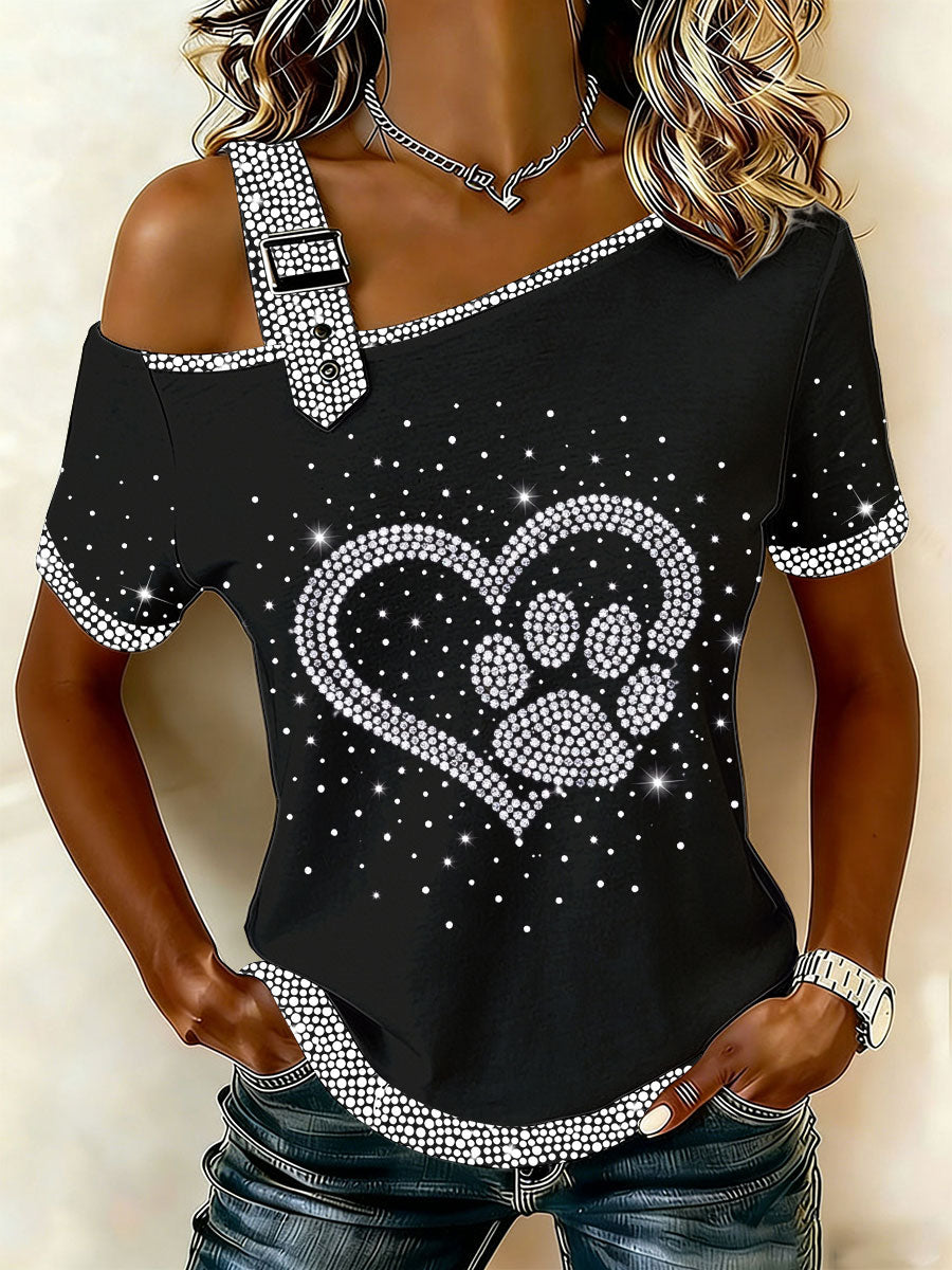 Women's Cat Print Casual T-Shirt