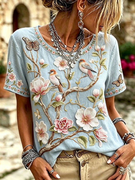 Women's floral print T-shirts