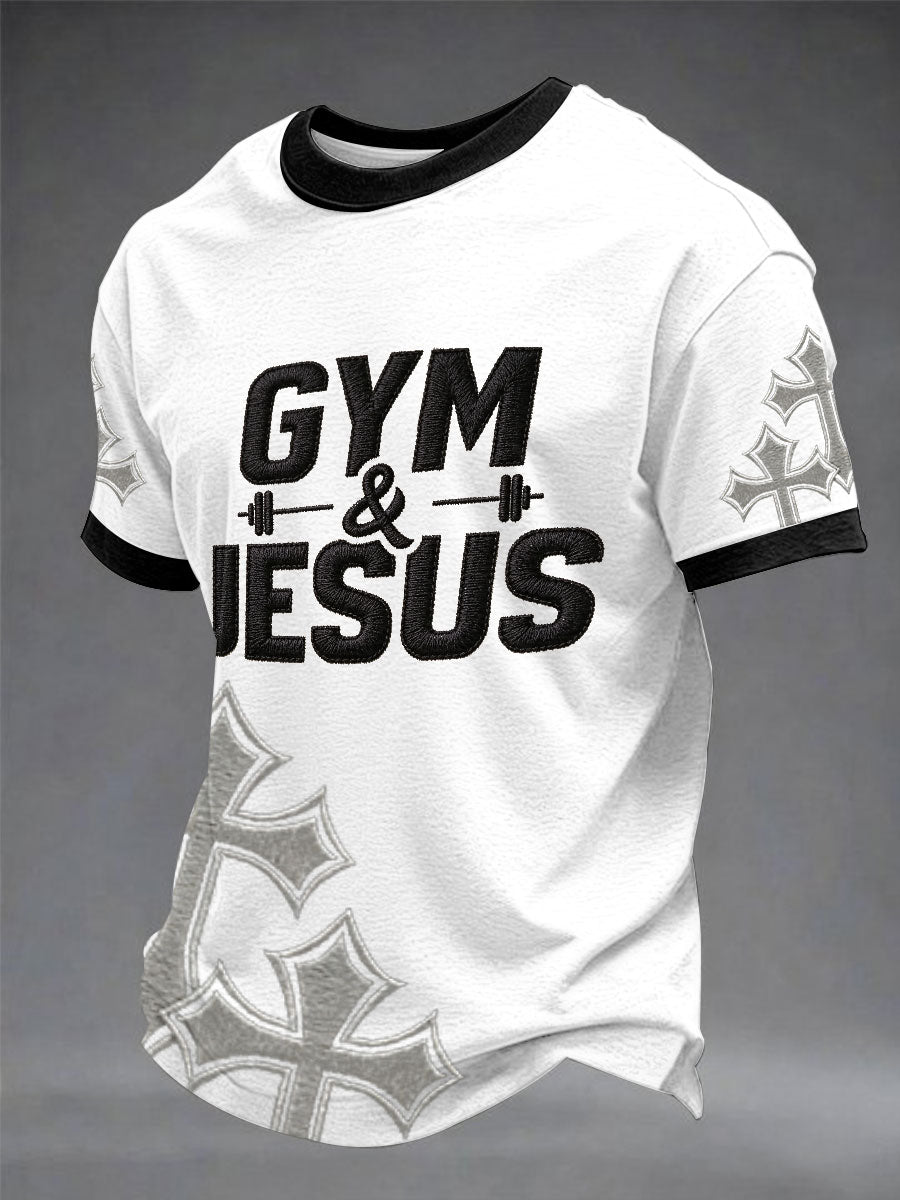 “Gym Jesus” Christian Fitness Casual unisex T-shirt