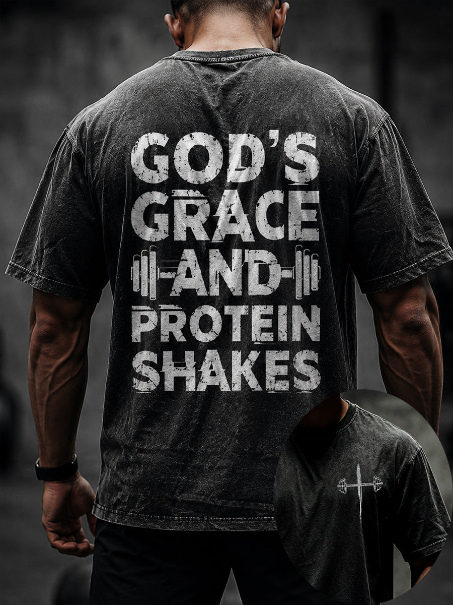 Men's Christian GYM Print Short Sleeves T-shirt