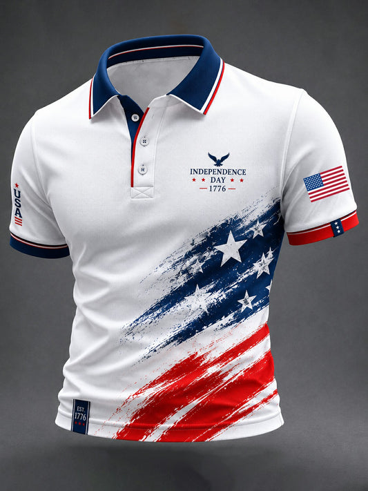 Men's American Flag Eagle Printed Shirt