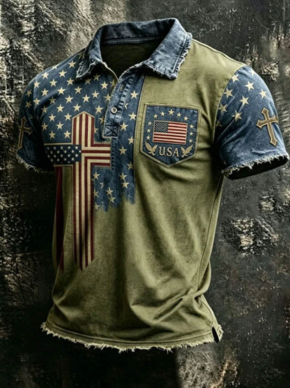 Men's 250Th Anniversary National Faith Print Shirt