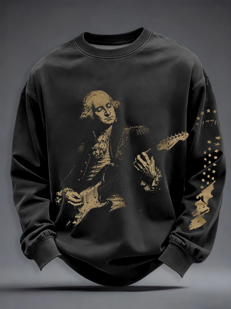 Men's Funny Founding Father Crew Neck Sweatshirt