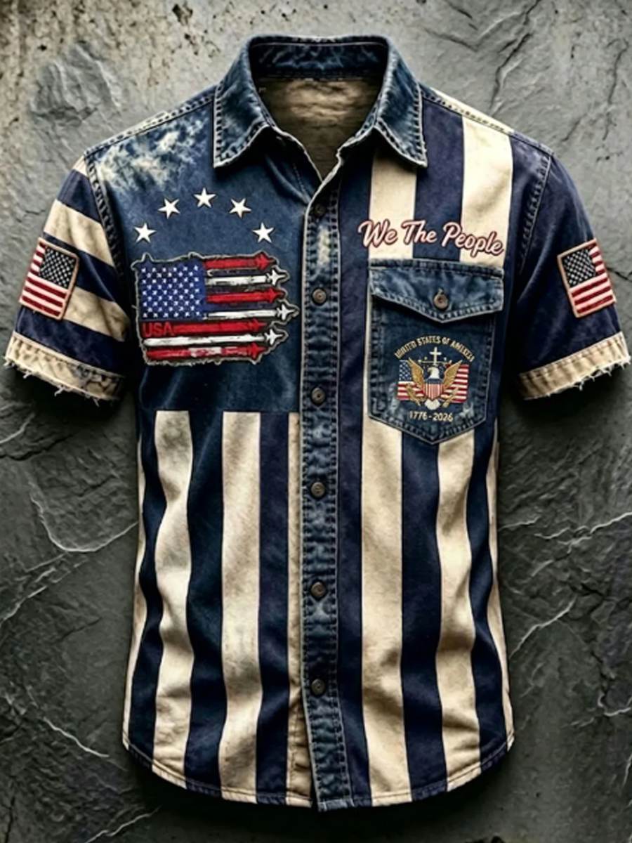 Men'S 250Th Anniversary National Faith Print Shirt