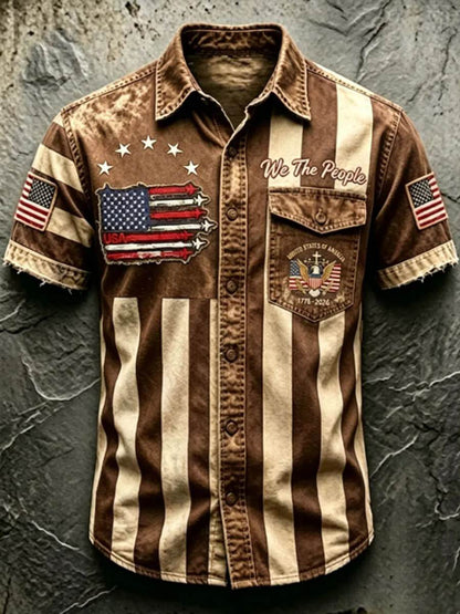 Men'S 250Th Anniversary National Faith Print Shirt